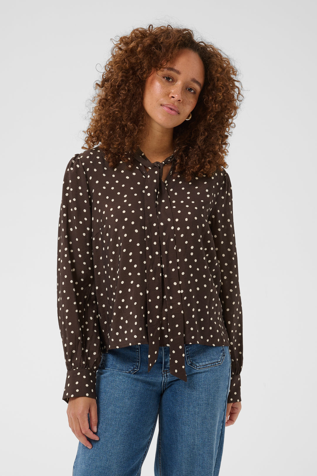 Kaffe KAdotte Blouse- Coffee Bean Turtle