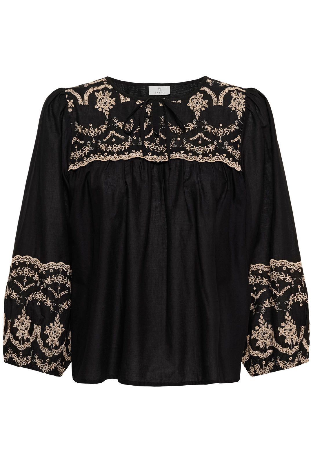 Kaffe KAkis Black Embroidered Blouse