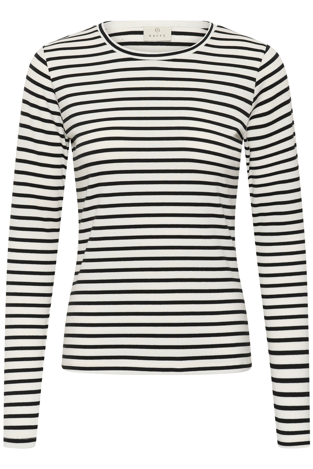 Kaffe KAliddy T-shirt- Chalk and Black Stripe