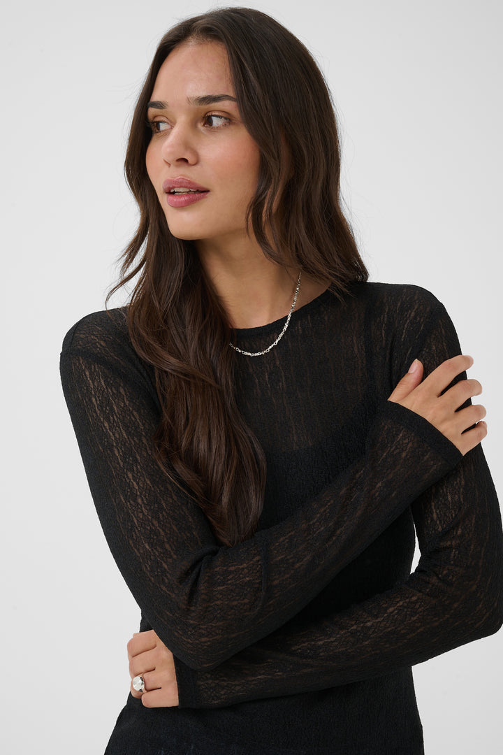 Kaffe Allison Top- Deep Black