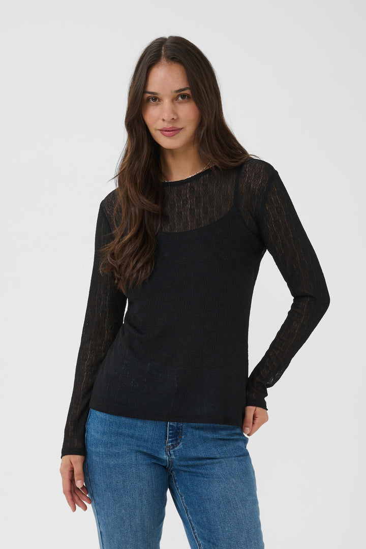 Kaffe Allison Top- Deep Black
