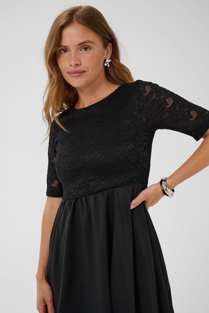Kaffe Kiri Dress- Deep Black