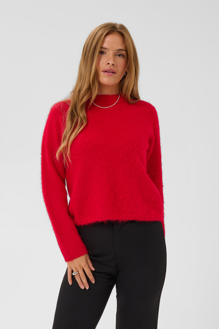 Kaffe Jordan Knit Pullover- Crimson