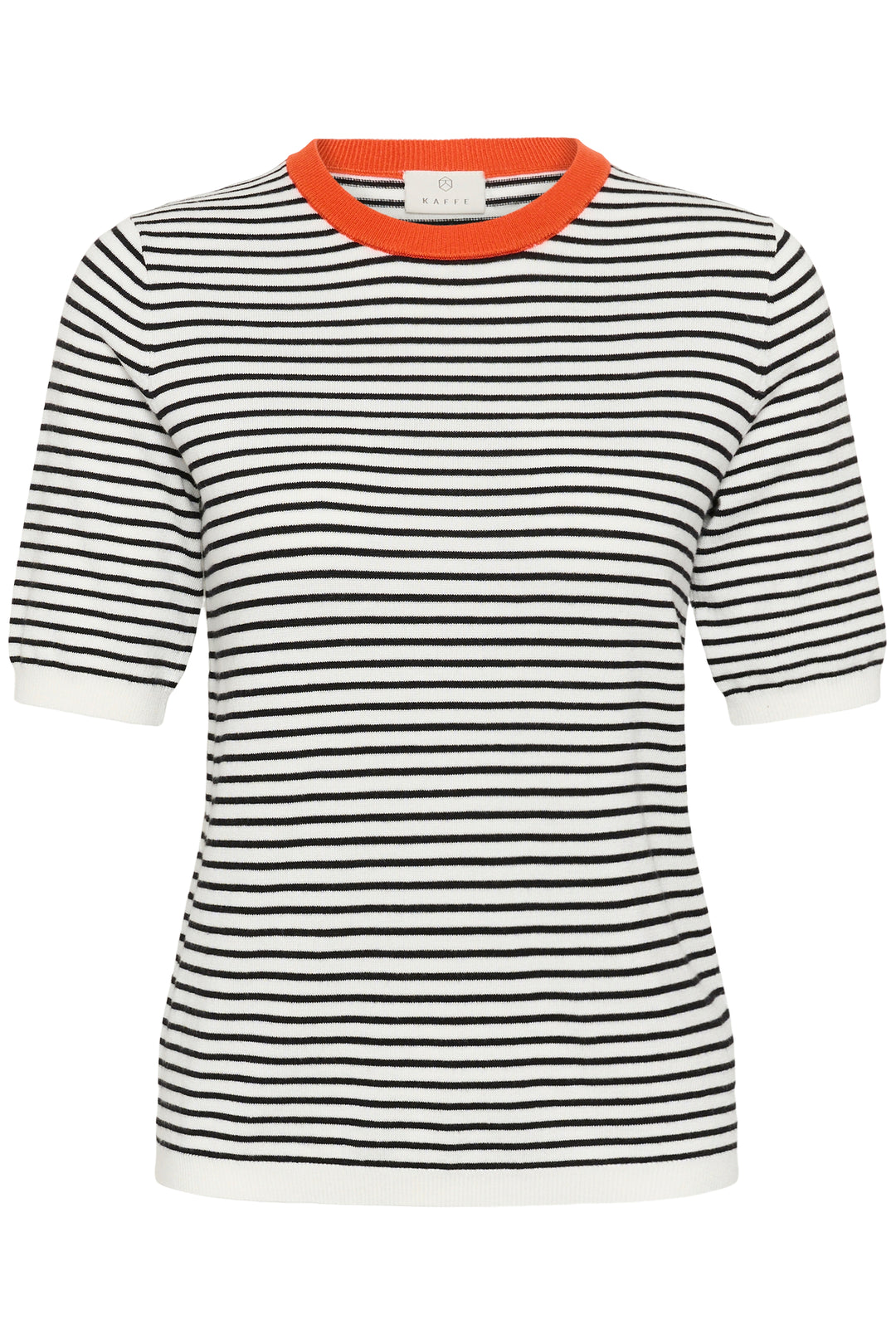 Kaffe Kalizza Narrow Striped Pullover- Chalk/Black Tigerlily