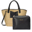 Every Other Wicker style satchel bag with crossbody strap and pouch.