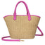 Every Other Wicker style satchel bag with crossbody strap and pouch.