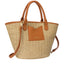 Every Other Wicker style satchel bag with crossbody strap and pouch.