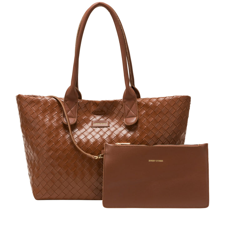EVERY OTHER Woven Tote Bag - Brown