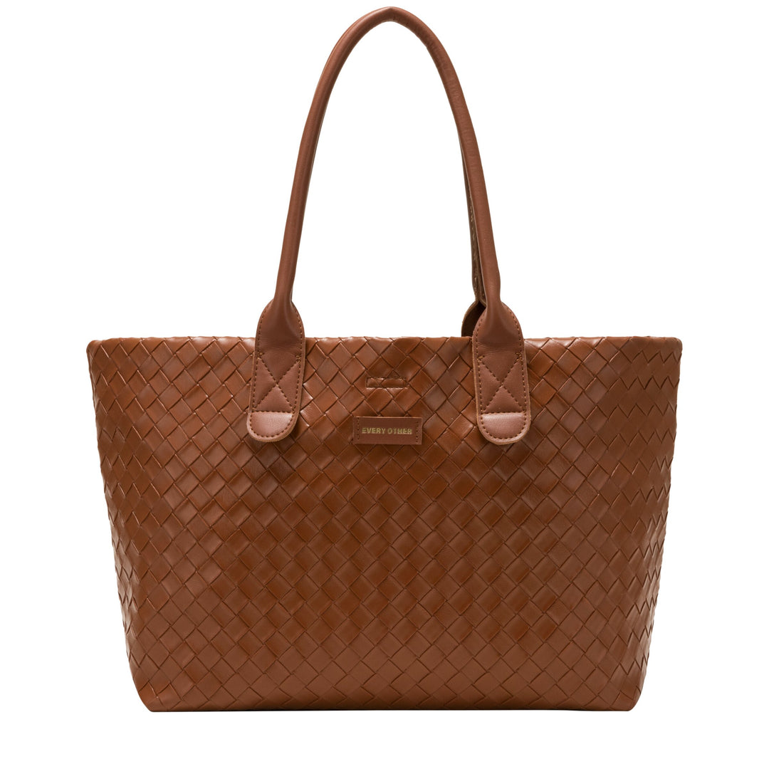 EVERY OTHER Woven Tote Bag - Brown
