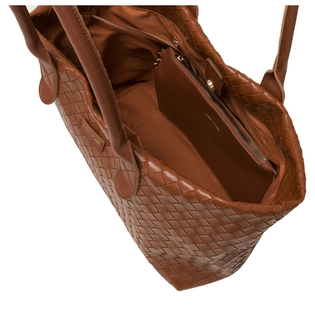 EVERY OTHER Woven Tote Bag - Brown
