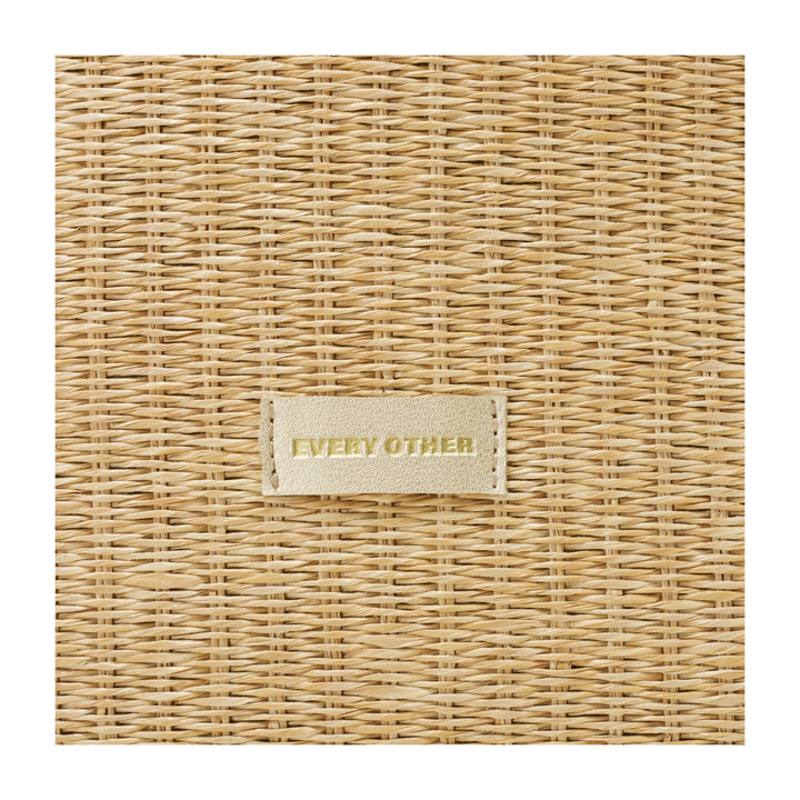 EVERY OTHER Straw Box Tote Bag - Soft Gold