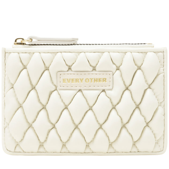 EVERY OTHER Quilted Card Holder - White