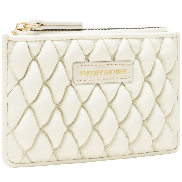 EVERY OTHER Quilted Card Holder - White
