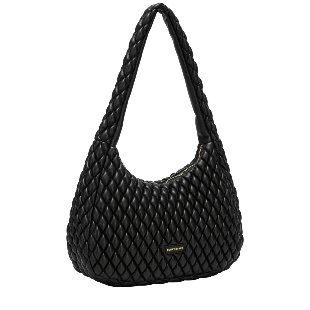 Every Other Quilted Shoulder Bag - Black