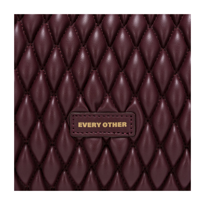 Every Other Quilted Shoulder Bag - Burgundy