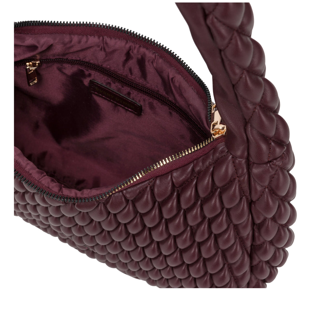 Every Other Quilted Shoulder Bag - Burgundy