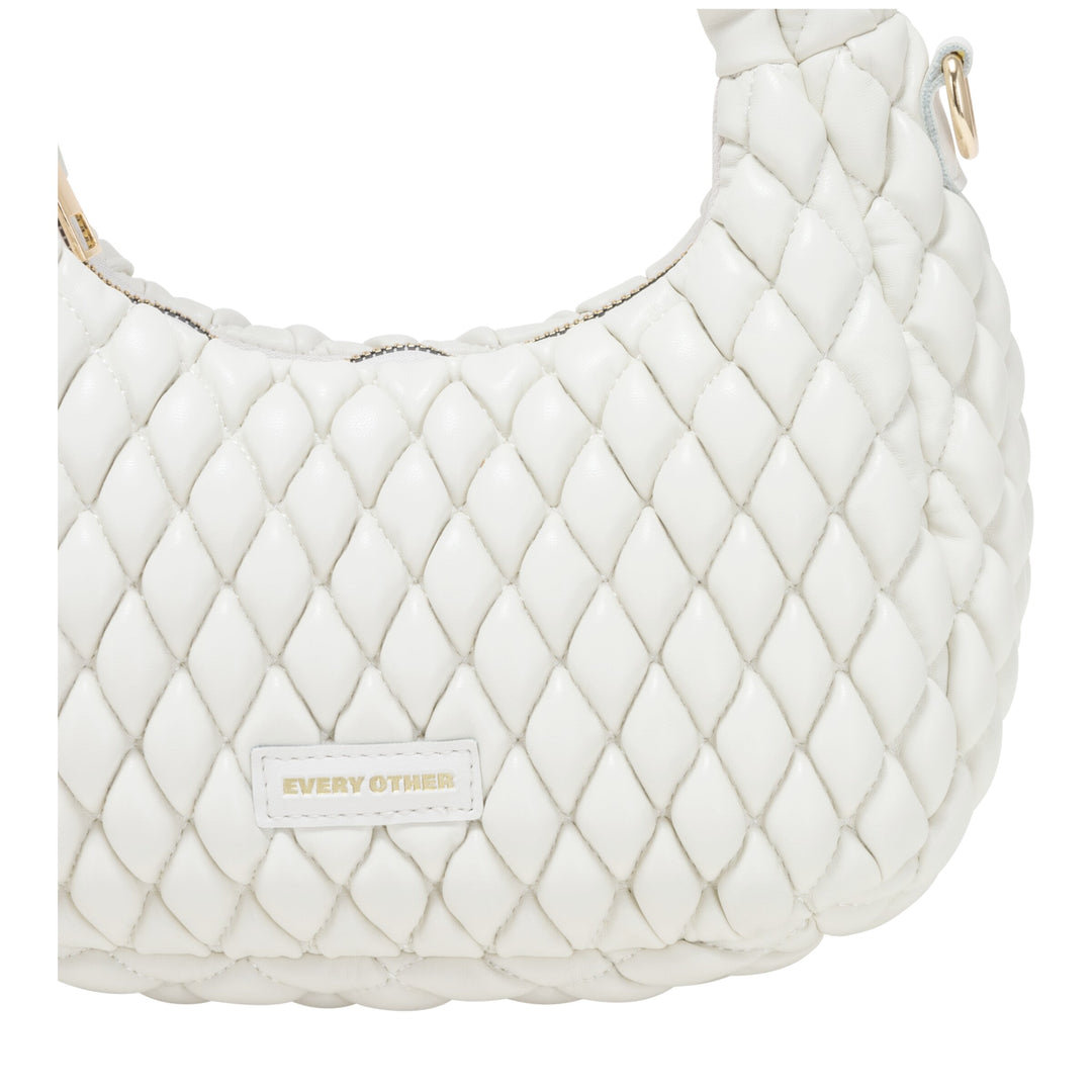 EVERY OTHER Quilted Grab/Cross Body Bag - White