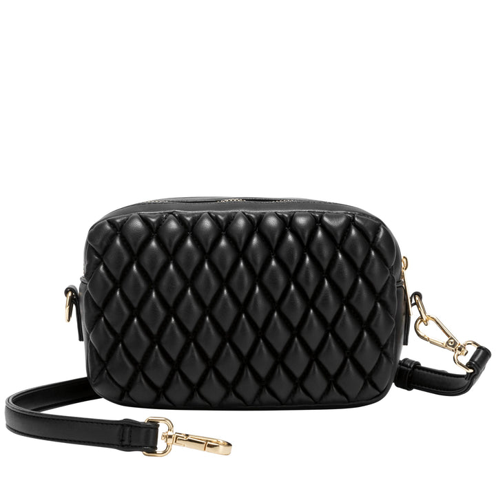 Every Other Quilted Camera Cros Body Bag - Black