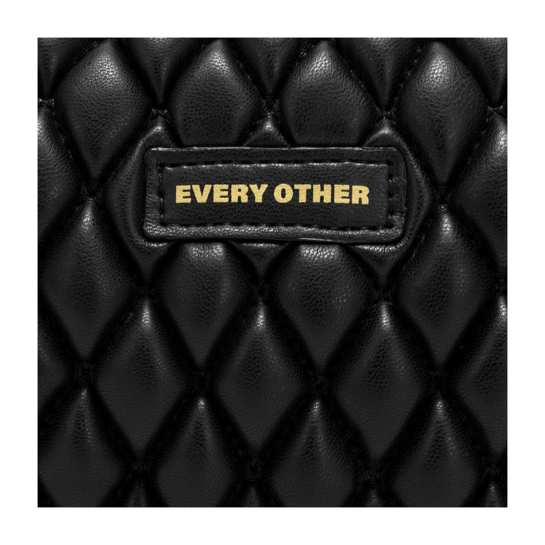 Every Other Quilted Camera Cros Body Bag - Black