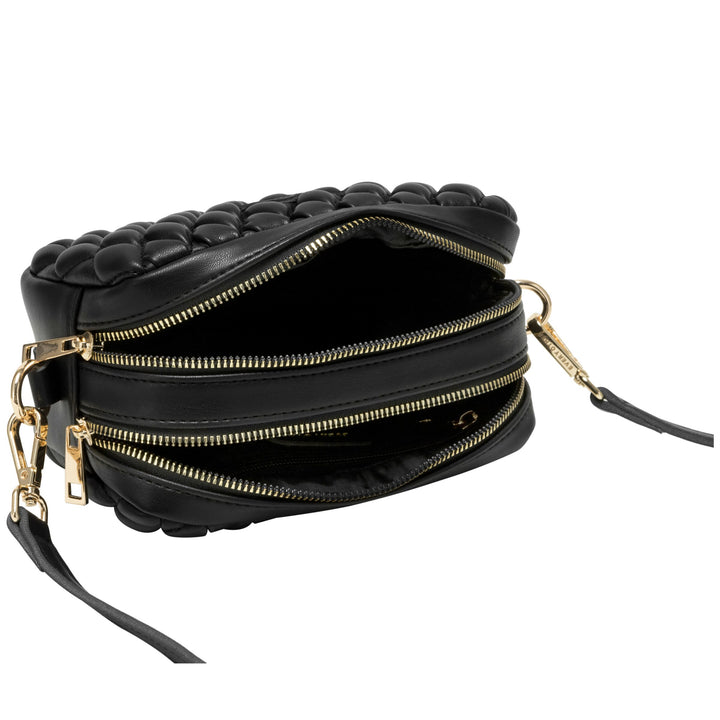 Every Other Quilted Camera Cros Body Bag - Black