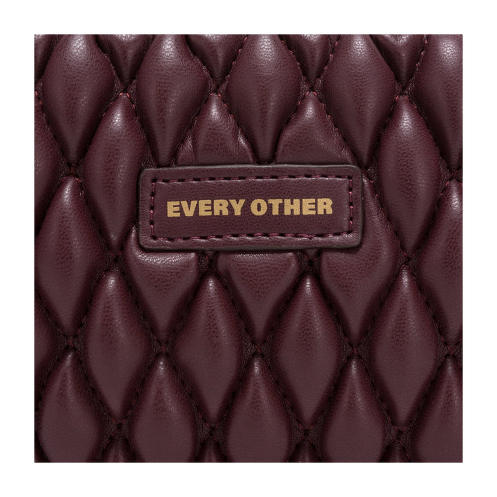 Every Other Quilted Camera Cros Body Bag - Burgundy