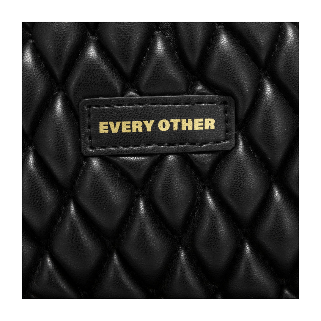 Every Other Mini Quilted Backpack - Black