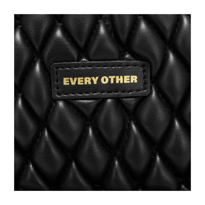 Every Other Mini Quilted Backpack - Black