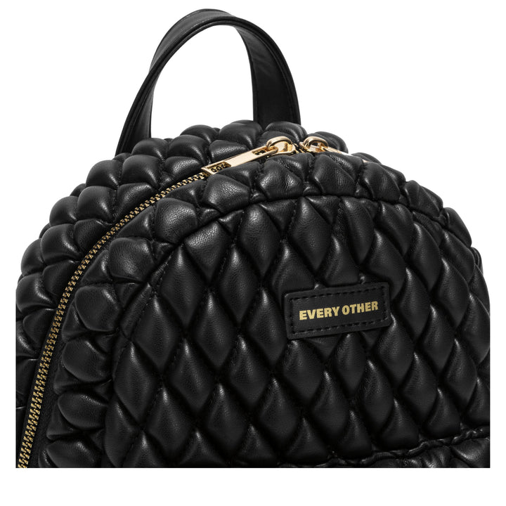 Every Other Mini Quilted Backpack - Black
