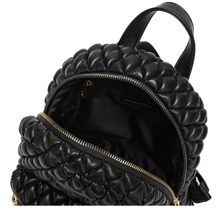 Every Other Mini Quilted Backpack - Black
