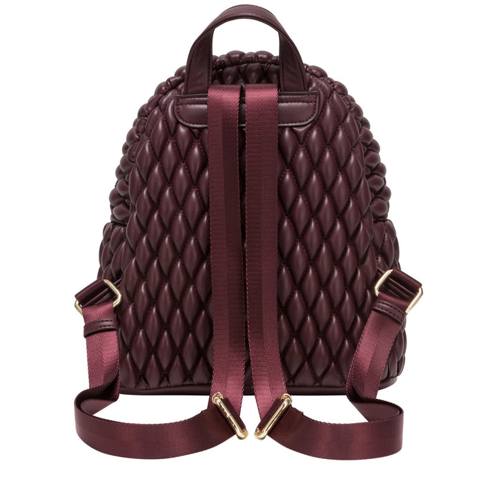 Every Other Mini Quilted Backpack - Burgundy