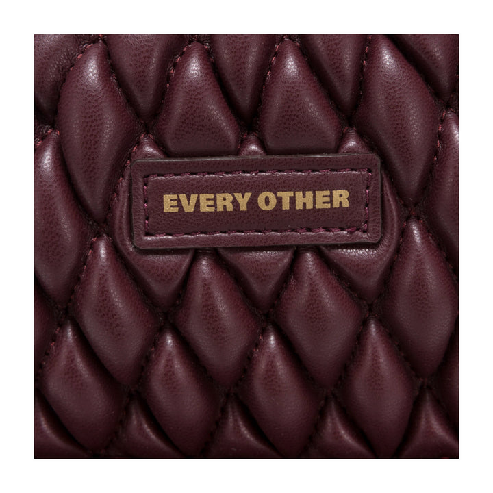 Every Other Mini Quilted Backpack - Burgundy