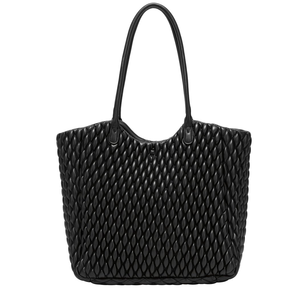Every Other Large Quilted Tote Bag - Black