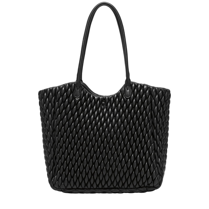 Every Other Large Quilted Tote Bag - Black