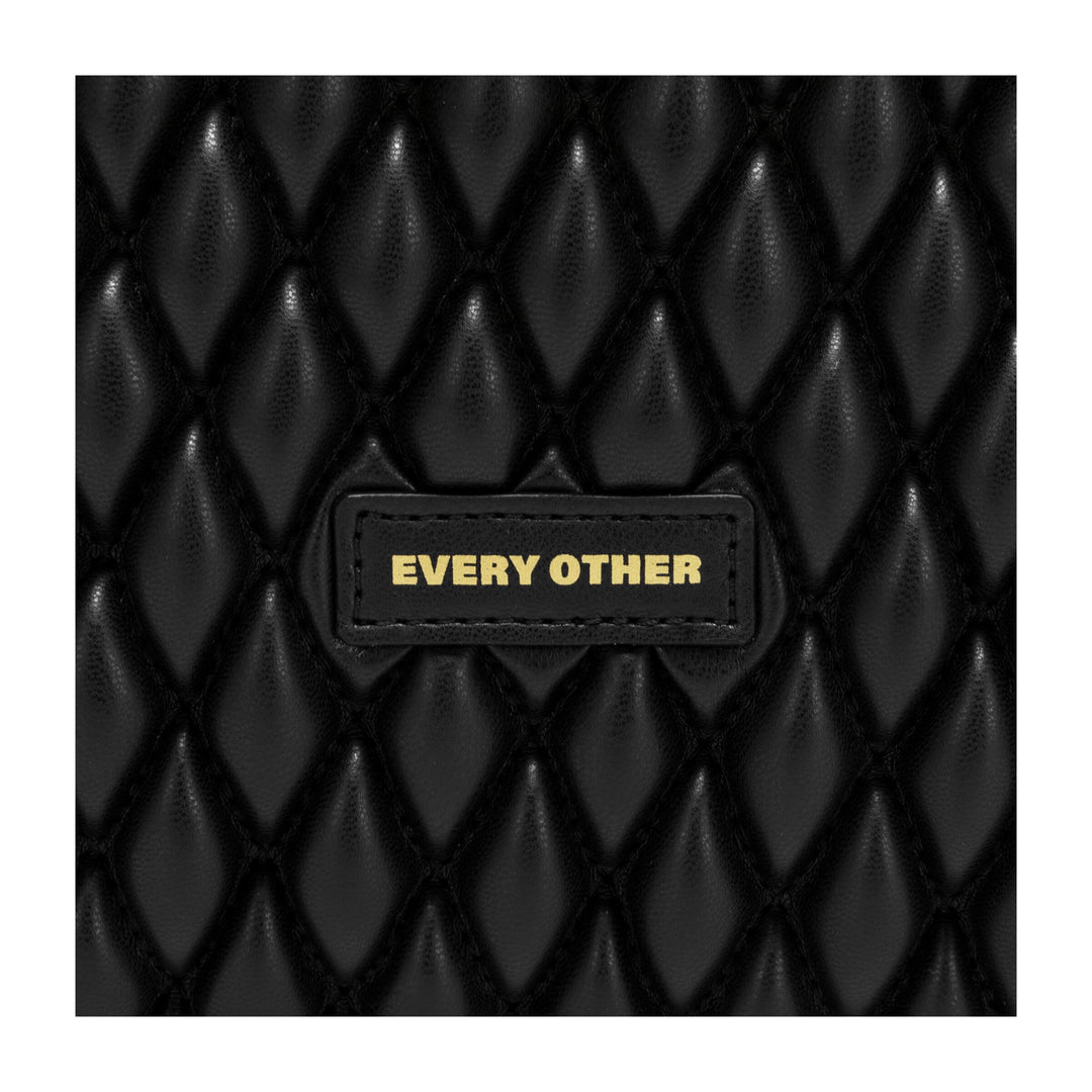 Every Other Large Quilted Tote Bag - Black