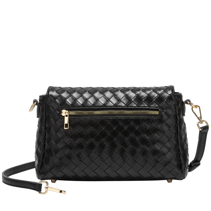 Every Other Flap Over Shoulder and Cross Body Bag - Black