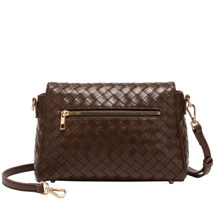Every Other Flap Over Shoulder and Cross Body Bag - Brown