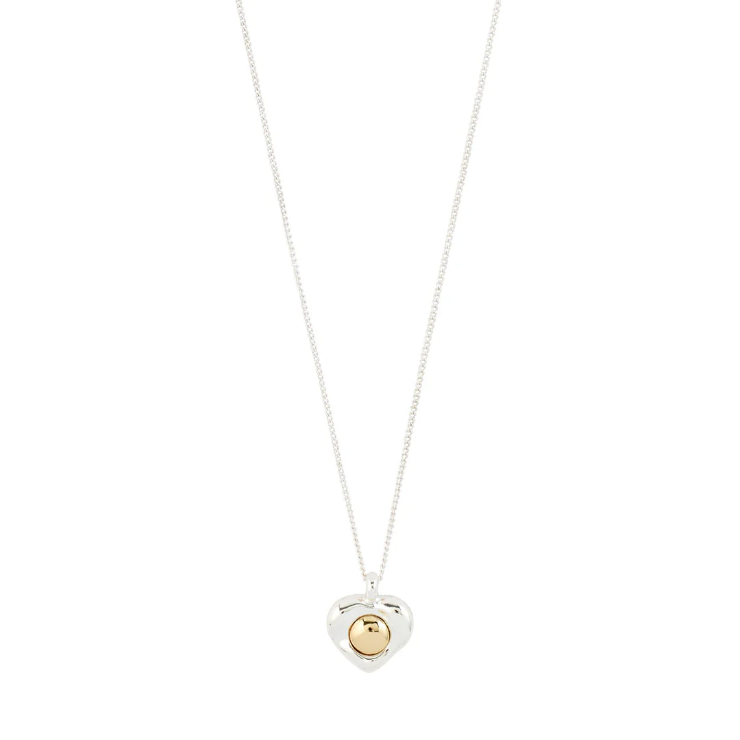 Pilgrim Nova Silver Plated Heart Necklace