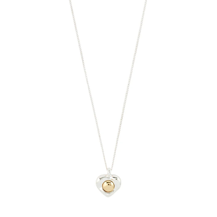Pilgrim Nova Silver Plated Heart Necklace