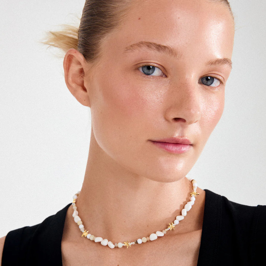 Pilgrim Prism Beaded Gold necklace