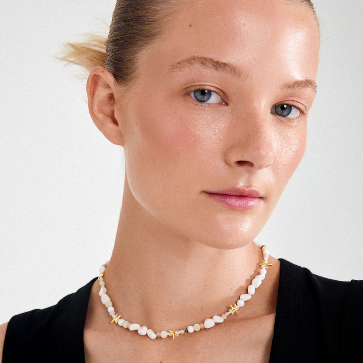 Pilgrim Prism Beaded Gold necklace