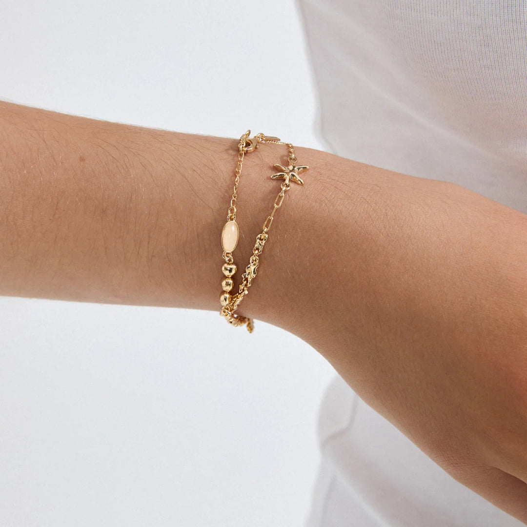 Pilgrim Prism Layered Gold-Plated Bracelet