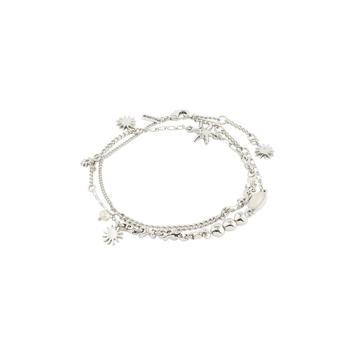 Pilgrim Prism Layered Silver-Plated Bracelet