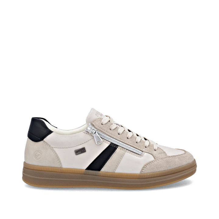 Remonte Beige Combination Zip Up Trainers D2C04-62