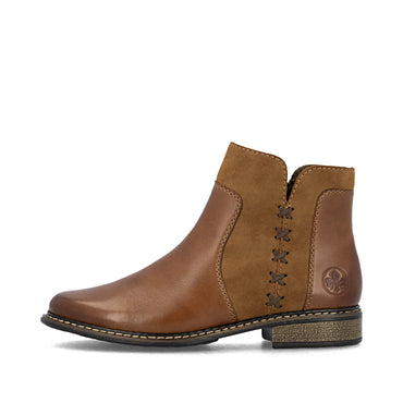 Rieker Brown Zip Boots - Z4951-24