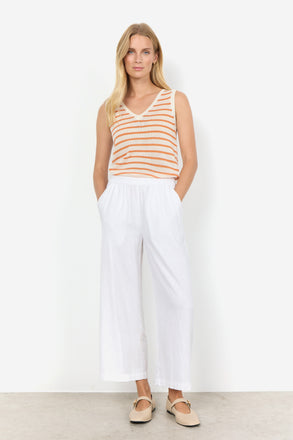 Soya Concept Ina Linen mix Pants- White