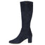 Caprice Women Knee High Heeled Boots- Black