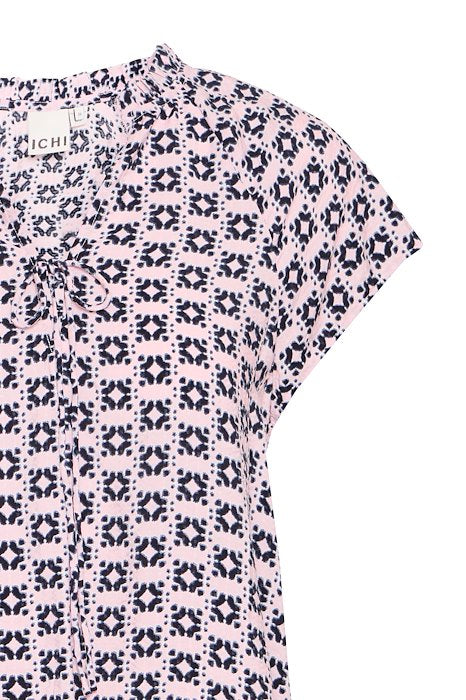 Ichi Favira Top- Square IKat Aop