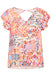 Ichi Marrakech AOP Top- Geranium Multi