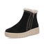 Remonte Black Zip Boots - Wool Lining D3B70-03
