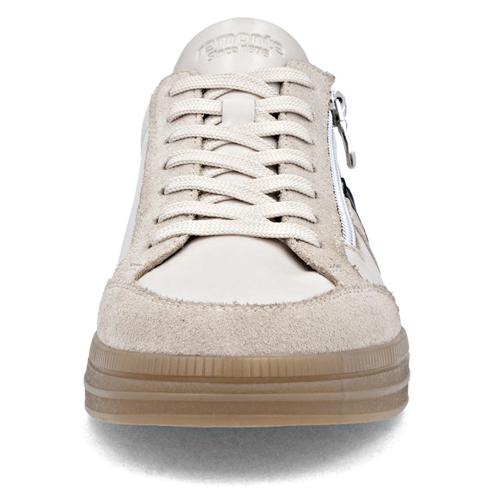 Remonte Beige Combination Zip Up Trainers D2C04-62